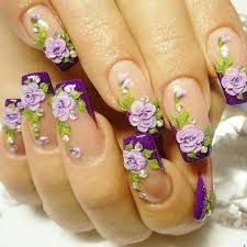 50 Flower Nail Art Designs Cuded 3d Flower Nails Floral Nail Art Flower Nail Designs
