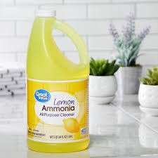 Ammonia is particularly distressing to the eyes and nose of wildlife and has a better chance at being effective when applied in an enclosed space. Great Value Ammonia All Purpose Cleaner Lemon 64 Fluid Ounce Walmart Com Walmart Com