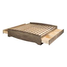 Drawers roll on metal roller hardware for smooth operation. Prepac King Mate S Platform Storage Bed With 6 Drawers Drifted Gray Dbk 8400 K Rona