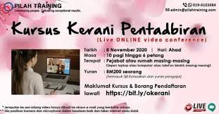 Look through examples of kerani translation in sentences, listen to pronunciation and learn grammar. Kursus Kerani Pentadbiran Live Online Video Conference November 8 2020 Online Event Allevents In