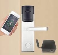 Us Standard Mortise Intelligent Key Card Hotel Door Handle Lock with  Management Software System