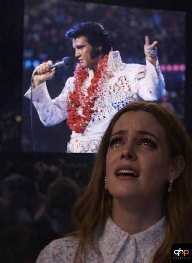 When Elvis Presley appeared on the screen, Riley Keough could not look away. For most people in the theater, it was restored footage of one of the greatest entertainers who ever lived.