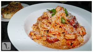 Finely chop the parsley stalks, then roughly chop the chorizo and chicken thighs. Prawn Chorizo Linguine Foodpoint Youtube