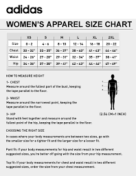 adidas clothing size chart women s best picture of chart