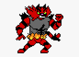 Flamiaou matoufeu pixel art pokemon. Pixel Art Pokemon Felinferno Hd Png Download Kindpng