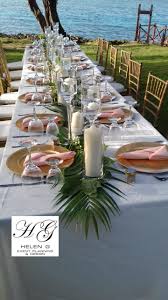 Tropical Leaf Table Runner Palm Leaves Table Runner Tropical Table Runners Tropical Wedding Decor