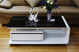 White Black Centre Table Living Room Coffee Table Design Modern Center Table Decor