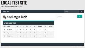 Calendar year league table blank calendars are not necessary entirely blank. How To Create League Tables And Team Profiles In Wordpress Themeboy