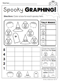 October Printables First Grade Spooky Graphing With Tally Marks And Follow Up Questions To Practice Using M Kindergarten Math Math Classroom First Grade Math