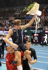 The first world record in the men's pole vault was recognized by the international association of athletics federations in 1912. Mondo Duplantis Breaks World Record For Pole Vault