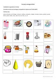 Manger Et Boire Nourriture Dictionnaire Visuel Fiches Pedagogiques