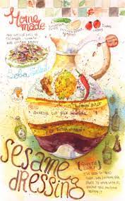 Sesame Dressing Food Illustrations Food Infographic Food Drawing