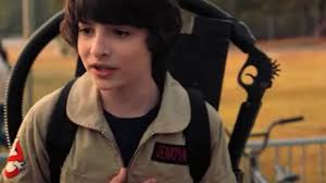 Mike thinks max & el are conspiring against him. The Crest Venkman Of The Combination Ghostbusters Mike Wheeler Finn Wolfhard In Stranger Things Spotern