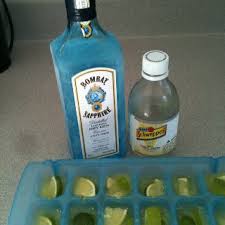 Frozen Lime Juice Cubes With Chunks Of Lime For Gin And Tonics Delicious Gin And Tonic Juice Cubes Food Hacks