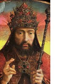 Gérard David, Dio Padre, Polittico della Cervara (particolare), 1506....