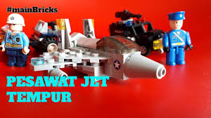 Buat Lego Pesawat Jet Tempur Bricks Permainan Bongkar Pasang Lego Youtube