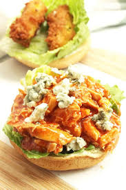 Ingredients in buffalo chicken salad sandwiches: Shredded Buffalo Chicken Sandwich Slow The Cook Down