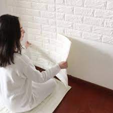 Nk Home 3d Wall Stickers Panels White Brick Wallpaper Peel And Stick Paper Bedroom Living Room Modern Wall Decor Decal Accent Sofa Background Tv Walls 1pc Wal White Brick Wallpaper