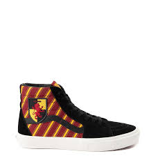 Black And Gold Vans Shoes Vans X Harry Potter Sk8 Hi Gryffindor Skate Shoe Black Scarlet Gold Journeys In 2020 Harry Potter Shoes Burgundy Sneakers Black Shoes