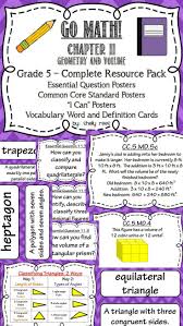 Go Math 5th Grade Chapter 11 Resource Packet Go Math Math 5 Math