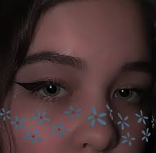 I had intended on matching it with an all blue outfit. Flowers Face Painting Face Aesthetic Face
