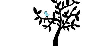 Bird On Tree Drawing Simple Bird In Tree Drawing Cute Black And White Limited Edition Art Print Bluebird Of Happiness Tree Drawing Black And White Tree Bird Drawings