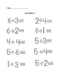 Find largest number in right column and say, i touch the largest number, say its name, and continue counting. Touch Math 1 6 Math Addition Worksheets Touch Math Touch Math Worksheets