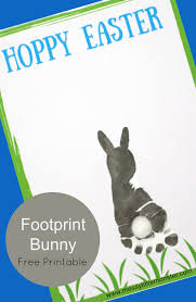 All you need to do is download our ez print pdf, print and cut them out. Footprint Easter Bunny Card Messy Little Monster