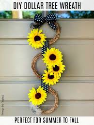 Diy Dollar Tree Sunflower Wreath Perfect End Of Summer Door Decor Average But Inspired In 2020 Sunflower Wreath Diy Diy Dollar Tree Decor Easy Diy Wreaths