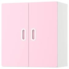 Stuva Fritids Wall Cabinet White Light Pink Ikea