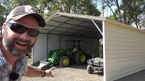 The pole barn is the most simple of all shed designs. The Barn Is Up Built In Under 4 Hours A 24x36 Steel Building V S Pole Barn Pro Cons Youtube