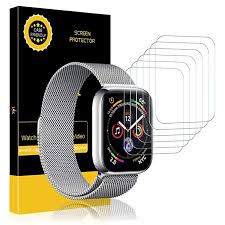 Lk 6 Pack Screen Protector For Apple Watch 42mm Series 3 2 1 44mm Series 4 Compatible Liquid Skin Max Cover Best Apple Watch Apple Watch Screen Protector
