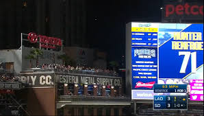 The petco park logo adorns the sides of field level seats. Hunter Renfroe Hit One To The Dang Western Metal Supply Building Roof At Petco Park