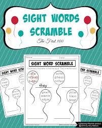 Nov 16, 2020 · these free days of the week worksheets are a great way for children to practice and improve their reading and writing skills while learning the days of the week. Sight Words Scramble Worksheets Planning Playtime