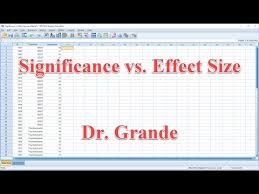 Significance Vs Effect Size For One Way Anova Using Spss Youtube