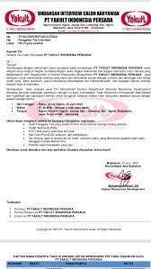 Pt yakult indonesia persada berdiri di indonesia sejak tahun 1990, sebagai pemegang lisensi dari saat ini pt yakult indonesia persada kembali. Undangan Panggilan Tes Interview Pt Yakult Indonesia Persada Penipuan Kelas Professional Glints Community