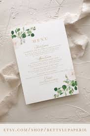 Wedding Menu Ideas Wedding Menu Printed Table Settings Summer Elegant Winter Southern Spr Wedding Table Menus Blush Wedding Decor Wedding Menus Design