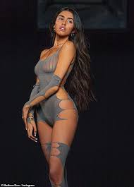 Singers, madison beer, american, brunette, earrings, face, girl. Madison Beer Strips Down To Very Sexy Sheer Grey Bodystocking For New Single Daily Mail Online