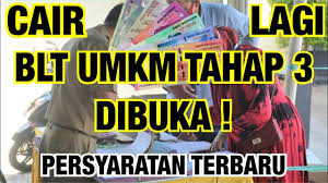 Ada berita baik untuk para pelaku usaha mikro yang belum memperoleh blt umkm ataupun banpres produktif usaha mikro (bpum) tahap 1 serta 2 seperti yang telah diketahui kalau para pelaku usaha mikro yang memperoleh blt umkm sesi 1 serta 2 senilai rp 1,2 juta dapat langsung mencairkan. Blt Umkm Tahap 3 Dibuka 2021 Youtube