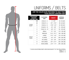 Gi Size Chart The Way Karate