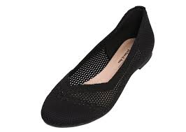 Knit shoes were seen all over the knitting hall at itma 2019. Feversole Women S Woven Fashion Breathable Knit Flat Shoes Black Balle
