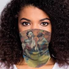 Face Mask/neck Scarf Degas Dancers in Gift Sleeve