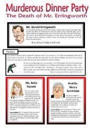Sarah has been invited to a super posh dinner party by her bff and has gotten all dressed up for the occasion. Murderous Dinner Party Role Play Conversation Cards 7 Pages Esl Worksheet By Littlesunshine11