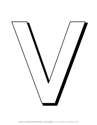 Letter v coloring book for adults vector. English Alphabet Capital V Planerium