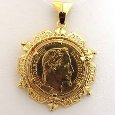 Piece De 20 Francs Napoleon Or Pendentif 240 Bijoux Traditionnels Bijoux Bijoux De Piece