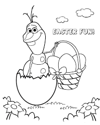 Olaf With Easter Egg Coloring Page Easter Egg Coloring Pages Frozen Coloring Pages Easter Coloring Pages