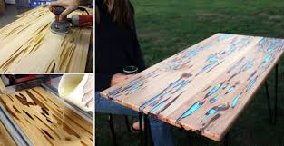 How To Make Cypress Glowing Table Diy Crafts Handimania Glow Table Wood Table Diy Dark Table