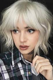 With this hair color favored by attractive and brave ladies this is one of the most important rule for blonde short hair. Wavy Bob For Blonde Girls With Bangs Shorthairsty Hairs London