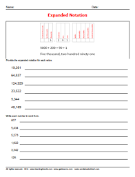 Write numbers in expanded form, write numbers given in expanded form in normal form, write numbers in scientific notation, or. Expanded Notation Worksheets Worksheetsdirect Com