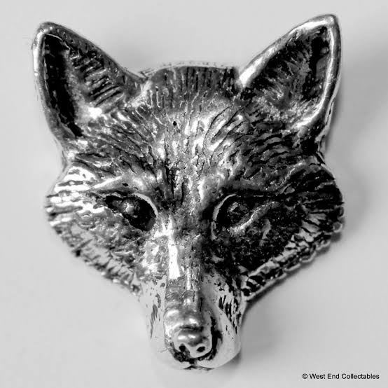 Fox Head Front Pewter Brooch Pin - British Artisan Signed Badge - Hunting Dog | eBay UK